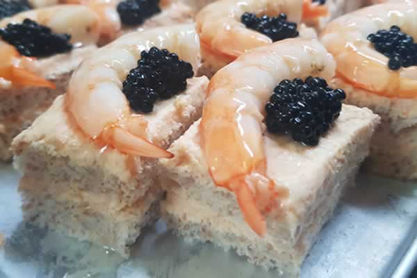 Mini Canape doble de Gambas