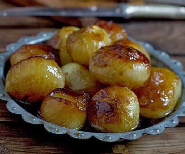 Guarnicion de Cebollitas caramelizadas