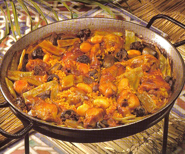 Paella Valenciana de Conejo y Pato