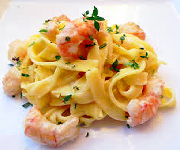 Pasta con Gambas