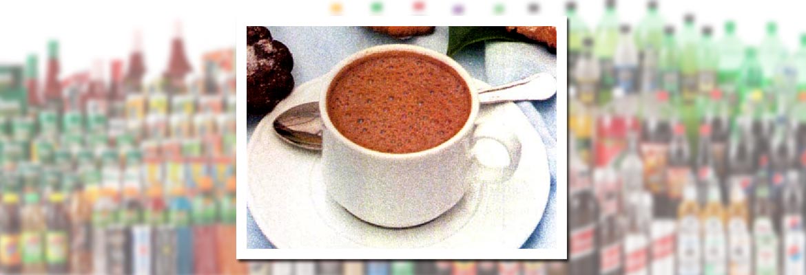 Chocolate caliente en bidones