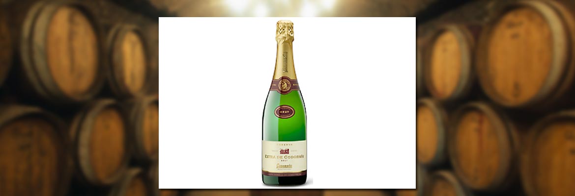 Cava Codorniu Extra semiseco, botella de 75 cl