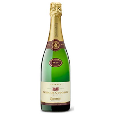 Cava Codorniu Extra semiseco, botella de 75 cl