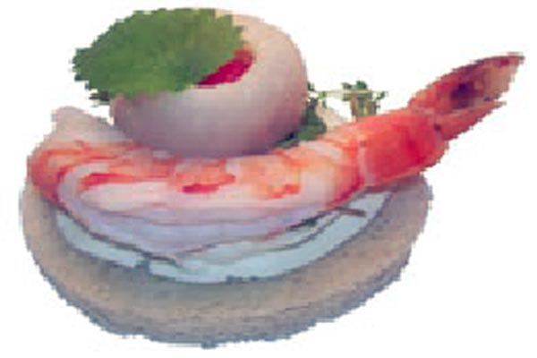 Canapé Langostino y Lichi