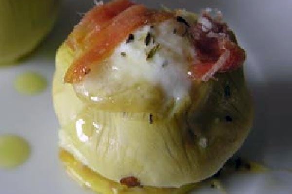 Cazuelita de Alcachofa rellena