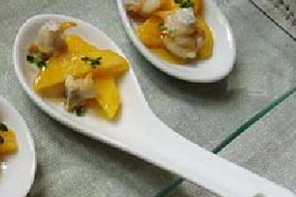 Cucharita de Berberechos y Mango