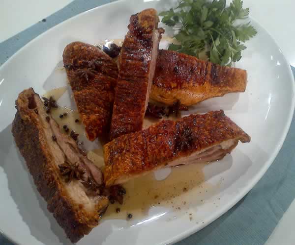 Panceta al Horno con guarnicion